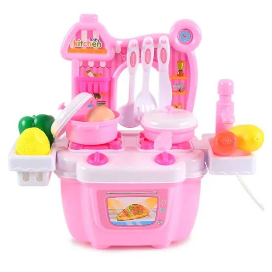 Kids pretend play pink/blue kitchen set