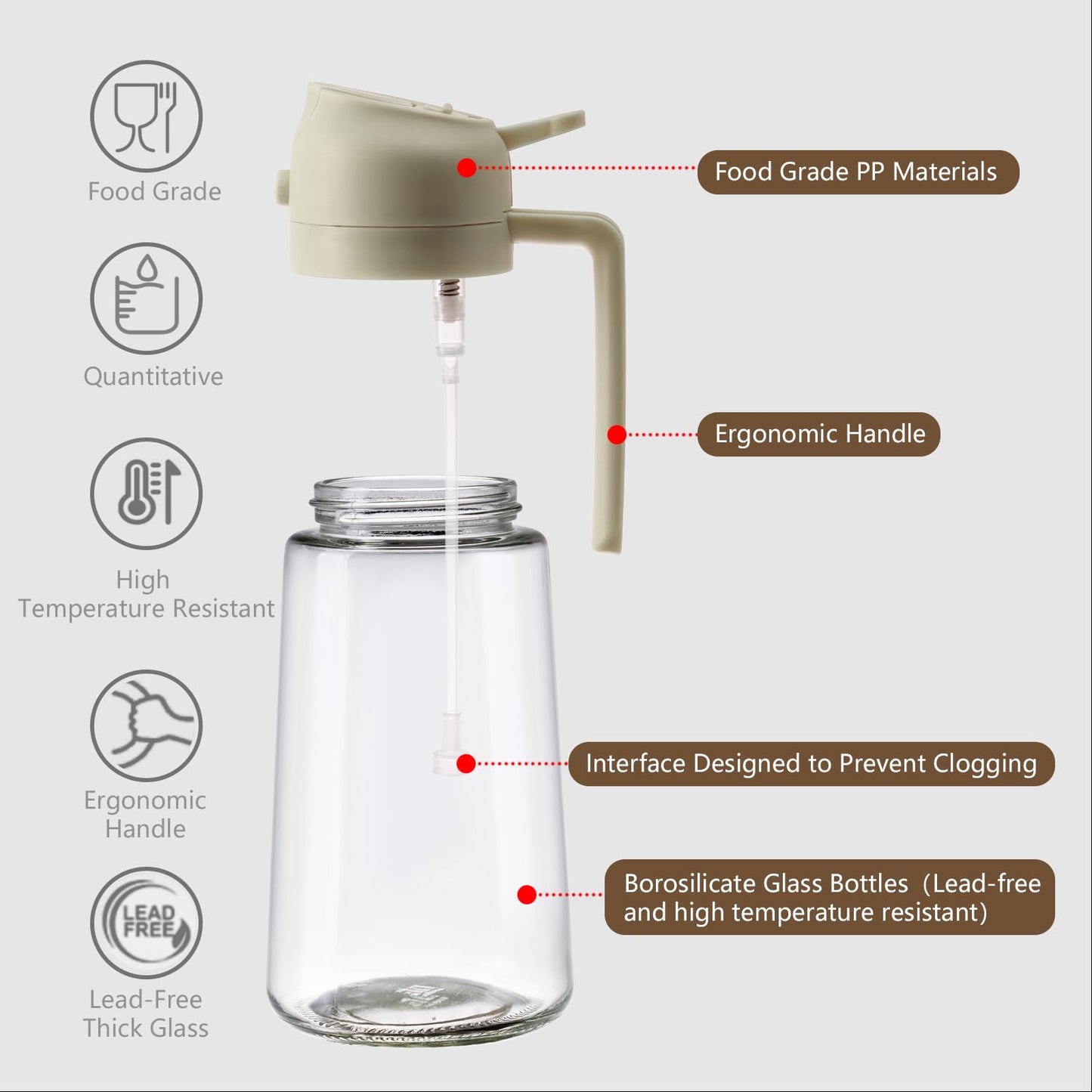 Kitchen Glass Oil Dispenser