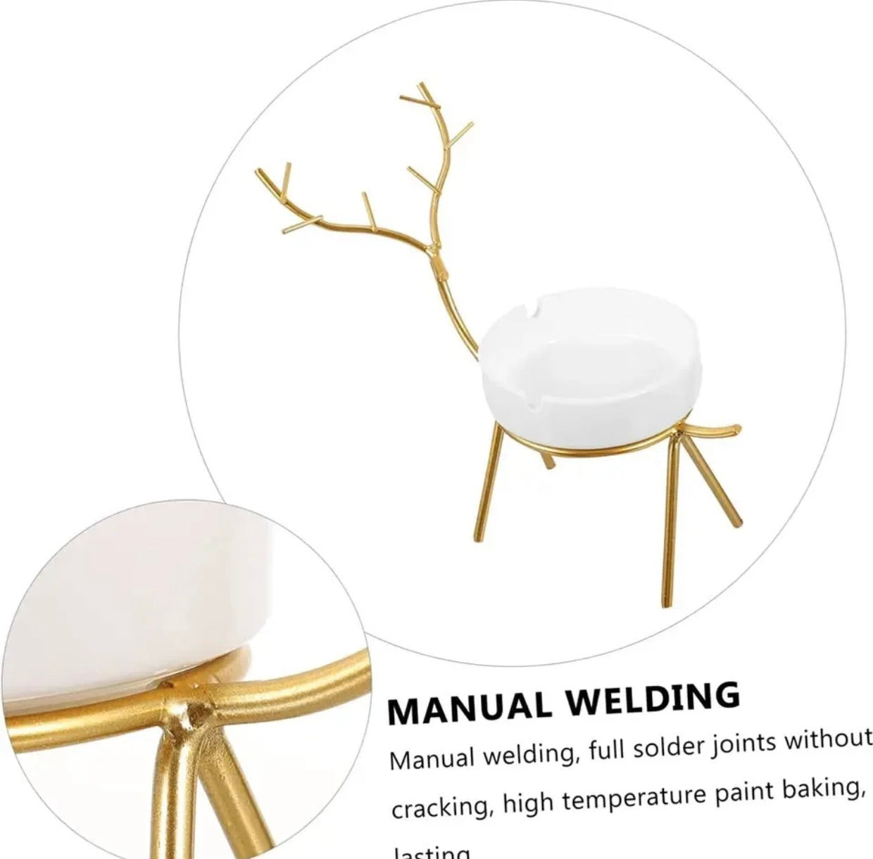 Ceramic Ashtray with Deer Stand