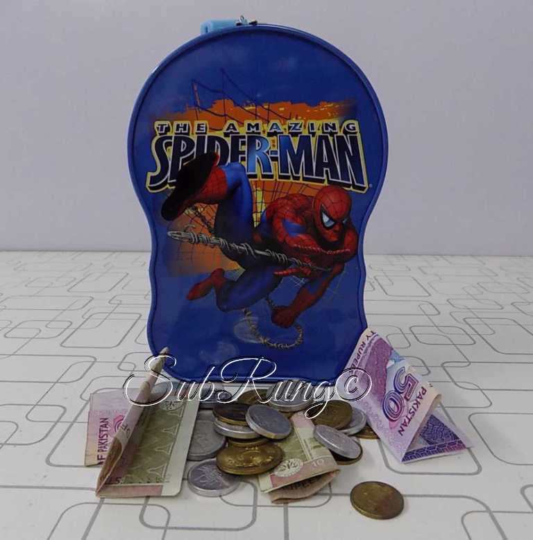 Spider Man Large Metallic Money Box