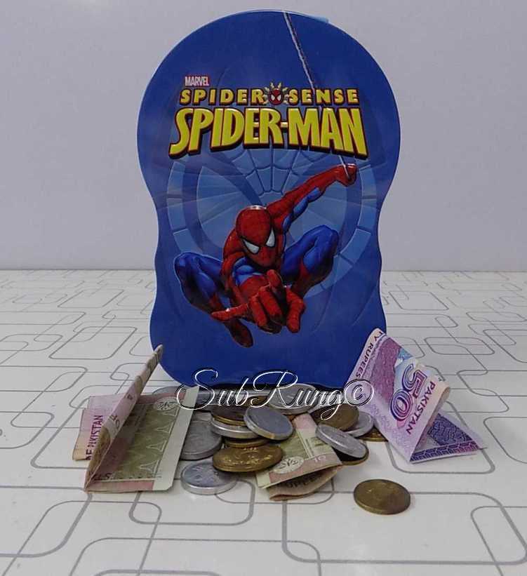 Spider Man Large Metallic Money Box